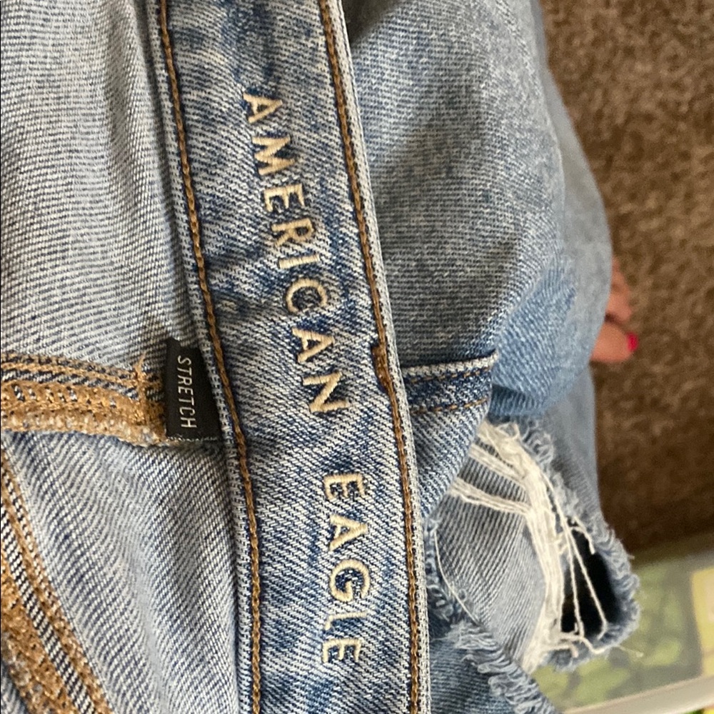 American Eagle Outfitters Blue Straight Leg Jeans - Picture 5 of 6